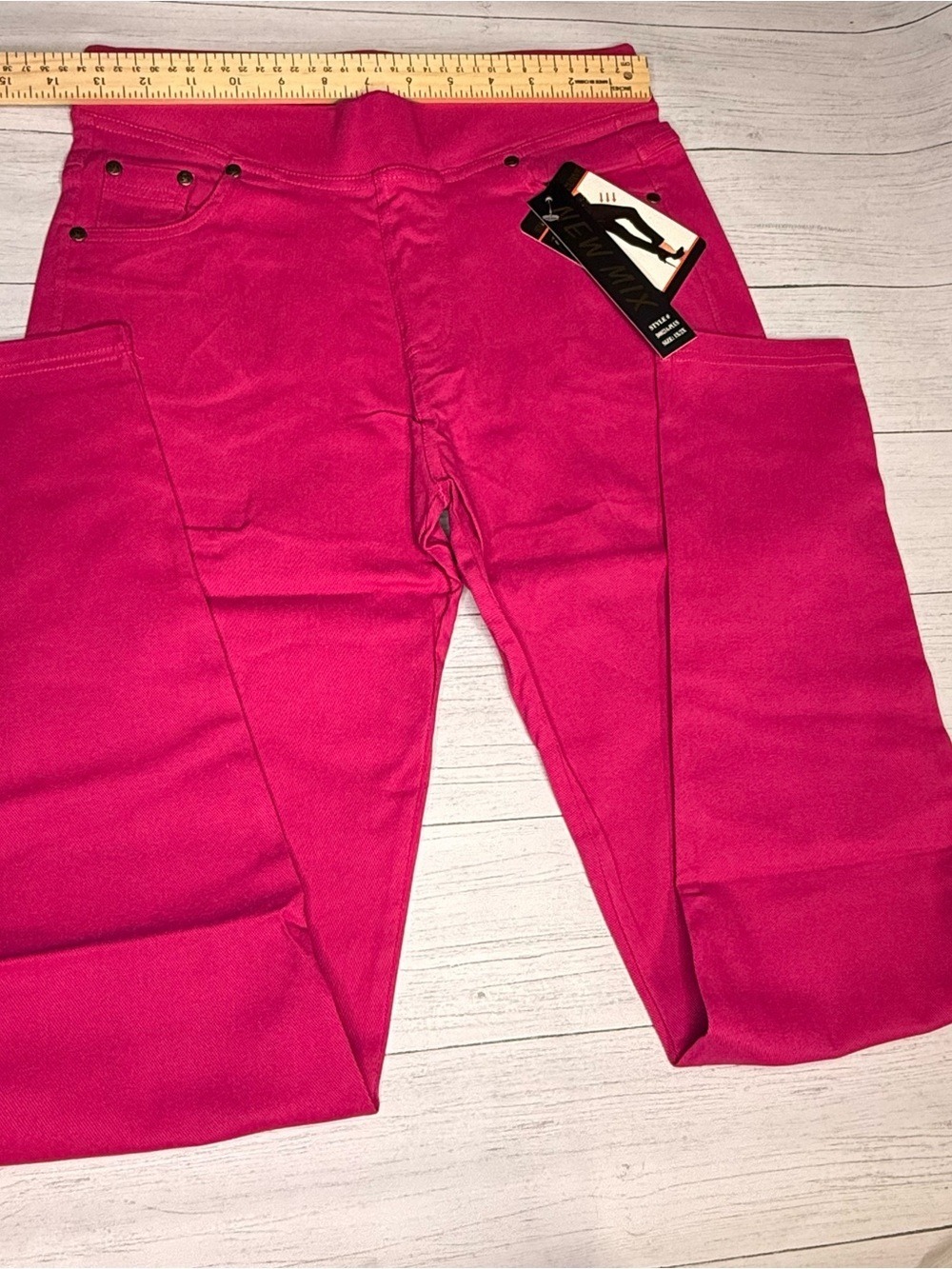 New Mix Pink Ponte Pants Comfort Control Pull On 1X, 8-10 NWT - Picture 4 of 8
